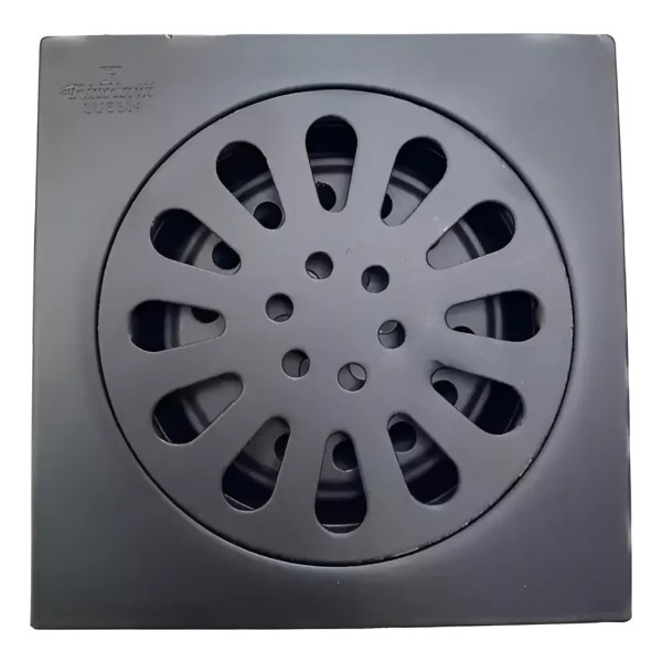 Rejilla Piso Sifonada 10x10 Metal Negro Rimontti - Imagen 2