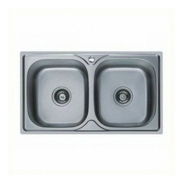 Pileta De Acero Inoxidable Vindex Pileta Doble Con Válvula - Imagen 2