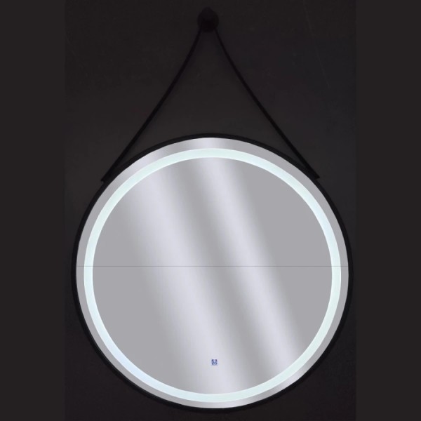 Espejo 80cm Diametro Con Luz Led Marco Negro - Imagen 4