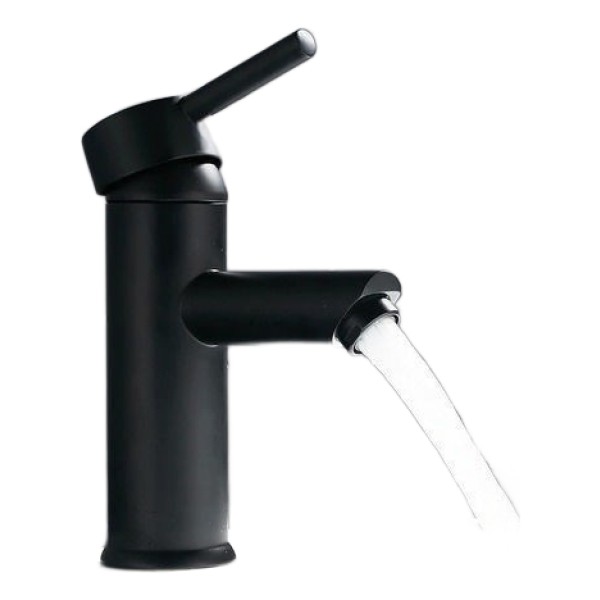 Monocomando Wico Negro Mate Palito Lavatorio 18cm - Imagen 2