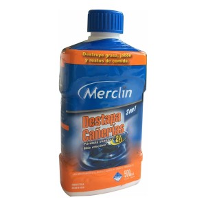 Destapa Cañerias En Gel 1l Merclin Limpia Graseras