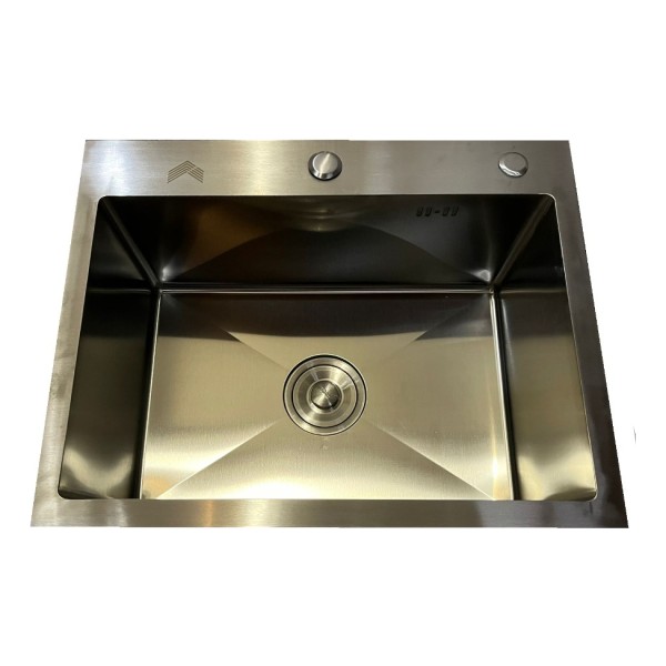 Pileta Simple Cuadrada Cocina Satinada Acero Inoxidable - Imagen 4