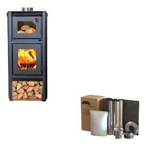 Calefactor A Leña Dob. Comb. 1290gf C/horno + Kit Techo