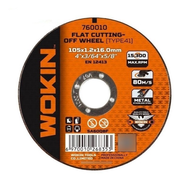 Disco Corte Metal 7 180mm Wokin B.oli