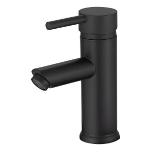 Monocomando Wico Negro Mate Palito Lavatorio 18cm