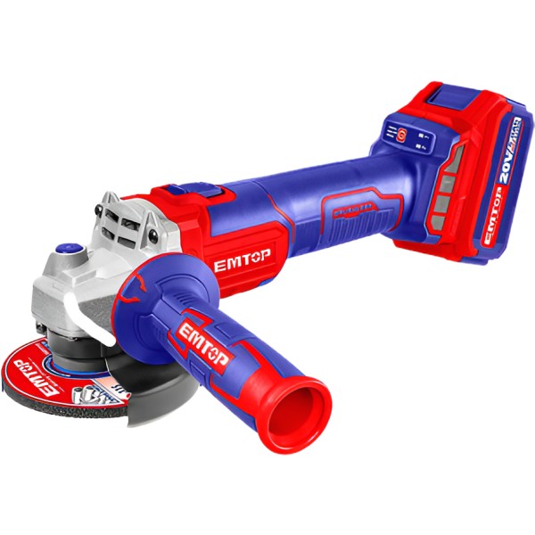 Amoladora A Bateria 20v Valija Emtop Con Bateria Y Cargador - Imagen 2