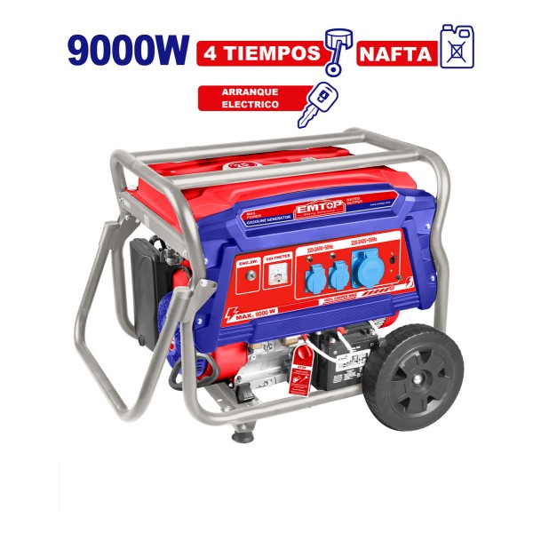 Generador A Nafta 9 Kw Arranque Electrico Y Manual Emtop - Imagen 2