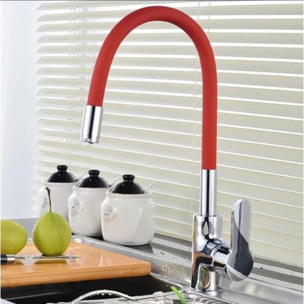 Monocomando Cocina Mesada Pico Alto Flexible 5 Años Garantía - Imagen 2