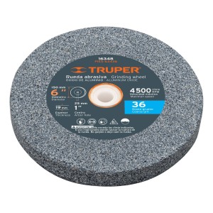 Rueda Recta Amolar Aluminio 6 X 3/4 Gr 36 /60 Truper