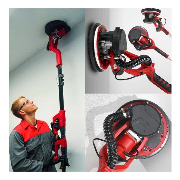 Lijadora Pared Yeso 1050w Emtop Techo Drywall Aspira - Imagen 3