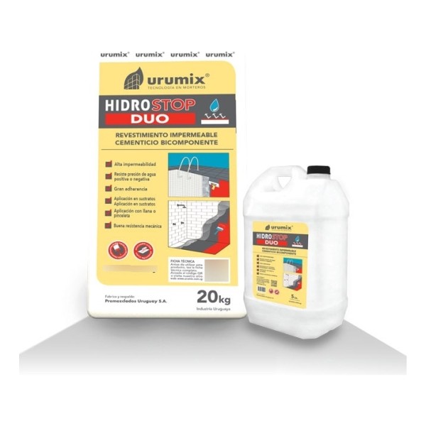Urumix Hidrostop Duo Seal Impermeable Sellador 5kg + 1lt - Imagen 2