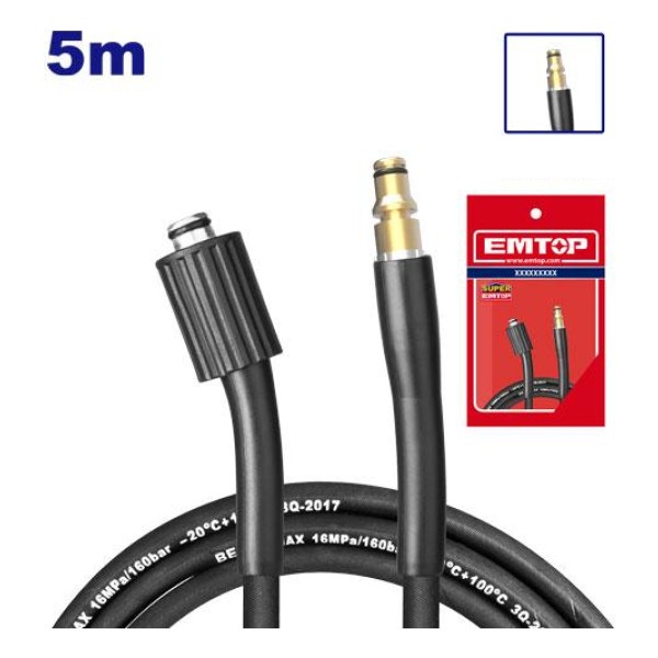 Manguera 5 Mts Para Hidrolavadora Emtop Ehps0201 - Imagen 3
