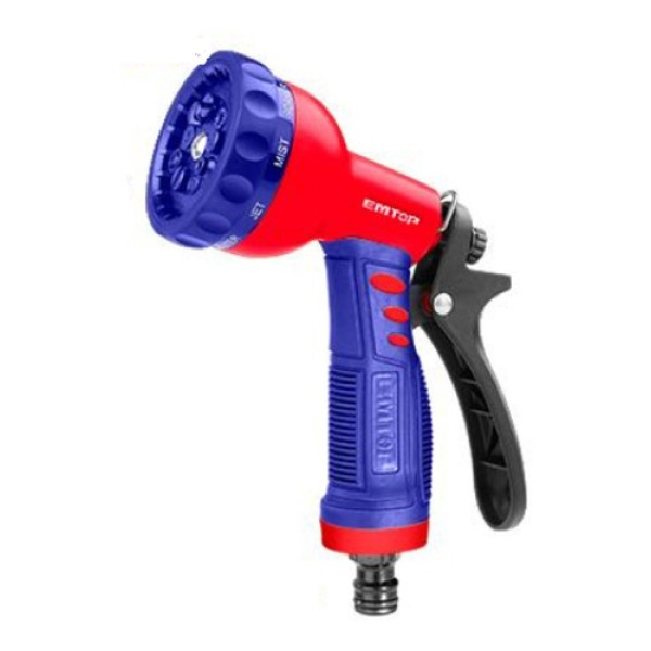Pistola Riego 9 Posiciones Puntero Manguera Emtop Esne10901