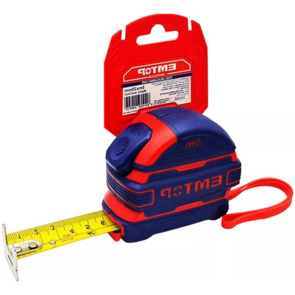 Cinta Metrica De 5mts 25mm Con Cierre Automático Emtop - Imagen 3