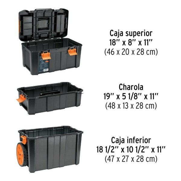 Caja Para Herramientas 19x25 3 En 1 Desmontable Truper - Imagen 4