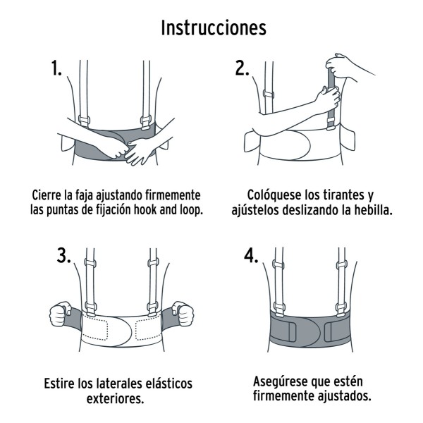 Faja Lumbar Con Tirantes Ajustables Trabajo Y Carga Truper - Imagen 3