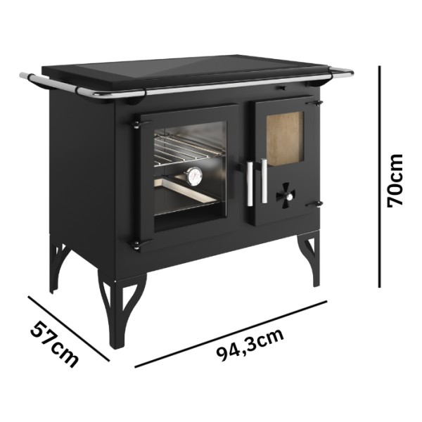 Cocina A Leña Doble Combustión F700 + Kit Techo - Metavila - Imagen 3