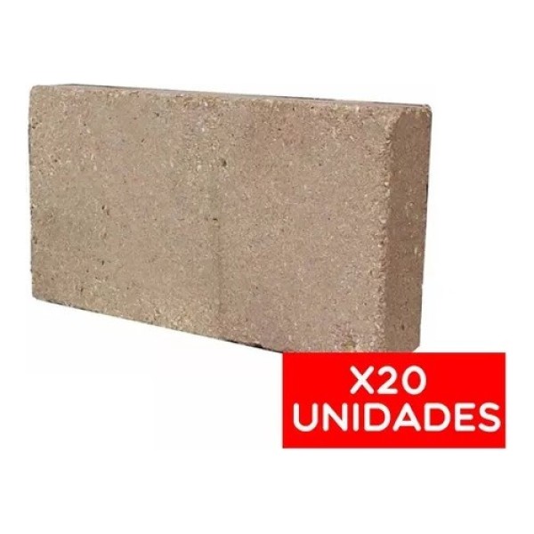 Tejuela Ladrillo Refractario X 20unidades Estufa Parrillero - Imagen 2