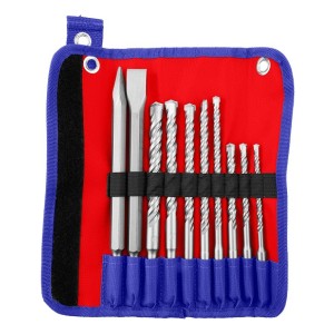 Juego Set Mechas Cincel Punta Sds Plus 10pzs Emtop Sds-plus