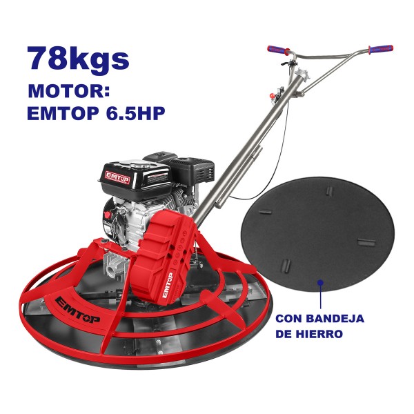 Helicoptero Alisador De Hormigon 6,5hp 78kg Emtop - Imagen 2