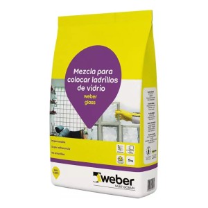 Adhesivo Para Ladrillos De Vidrio Weber Glass 5 Kg