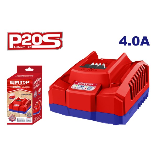Cargador De Bateria 20v 4.0amp Emtop P20s - Imagen 2