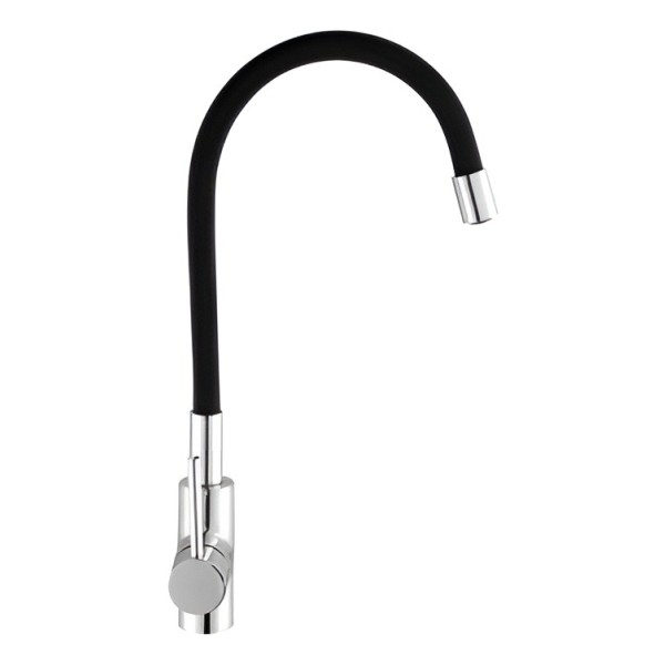 Monocomando Flexible Cocina Mesada Palito Neg. Rimontti Wico