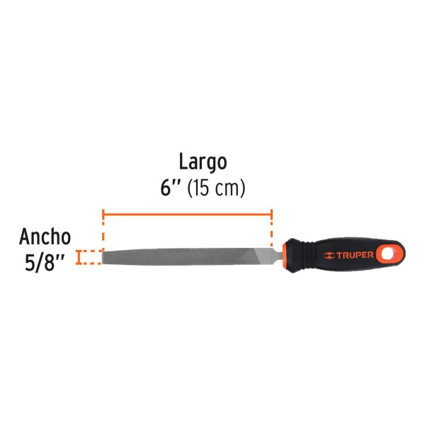 Lima Truper Plana Bastarda Con Mango 6 Lpb-6t - Imagen 5