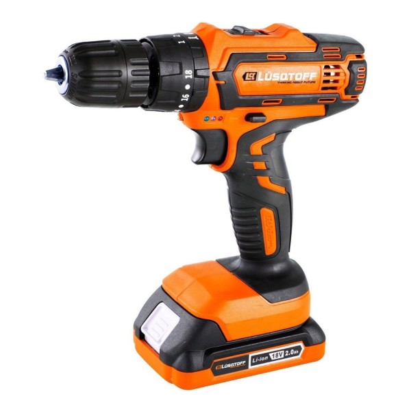 Taladro Atornillador Percutor 13mm Lusqtoff 2 Bat Profes - Imagen 3