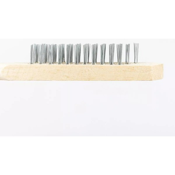 Cepillo De Alambre Mango Madera Limpia Óxidos Metales - Imagen 2