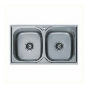 Pileta Doble Cocina Sobreponer Acero Inox C/válvulas Y Sifón
