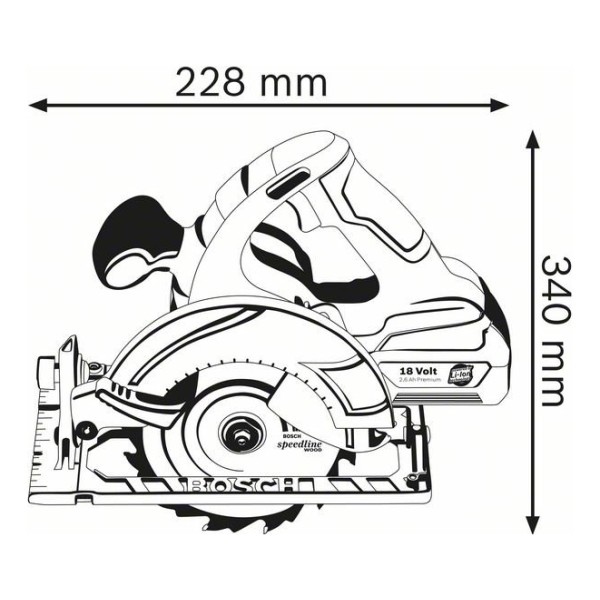 Sierra Circular Inalámbrica Bosch Gks 18v 165mm Sin Bateria - Imagen 3