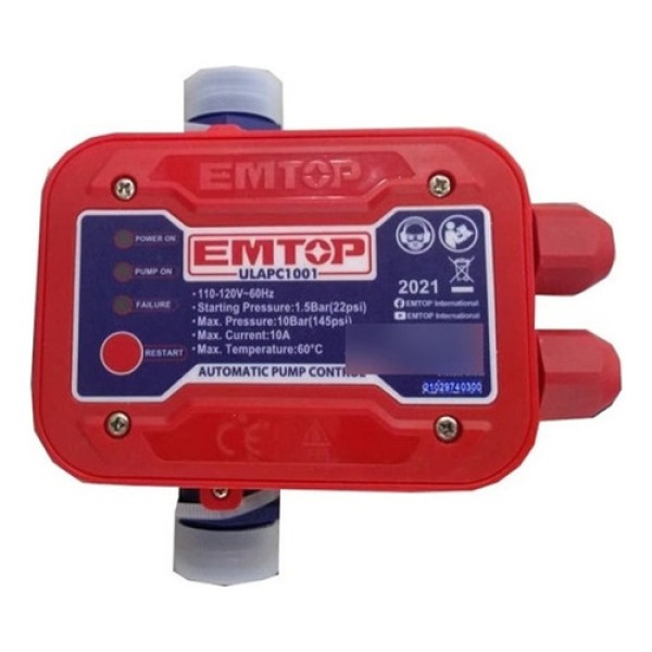 Control Emtop Automatico De Presion 10bar Para Bomba Sensor - Imagen 2