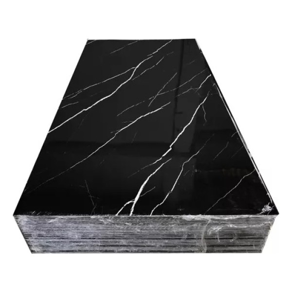 Placa Pvc Panel Revestimiento Mármol Negro 2.44 X 1.22 Mts - Imagen 2