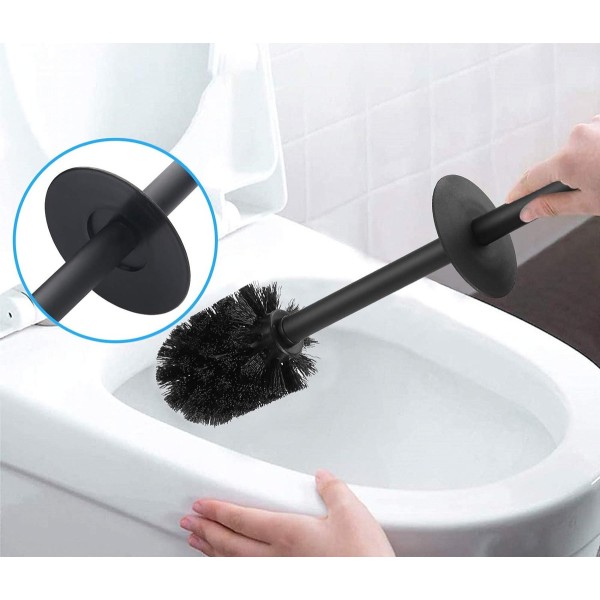 Escobilla Cepillo Inodoro Negro Mate Baño Ducha Accesorio - Imagen 5