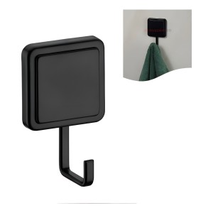 Gancho Portatoallas Multiusos Adhesivo De Doble Cara Negro