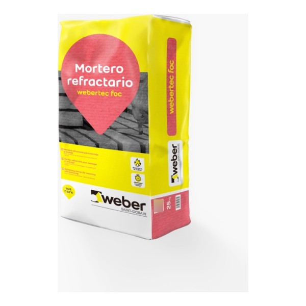 Weber Refractarios Pegamento Adhesivo Mortero Bolsa 10 Kg - Imagen 5