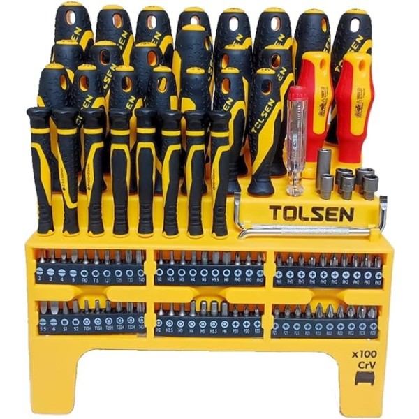 Juego Destornilladores 100 Piezas Tolsen Pro 20185