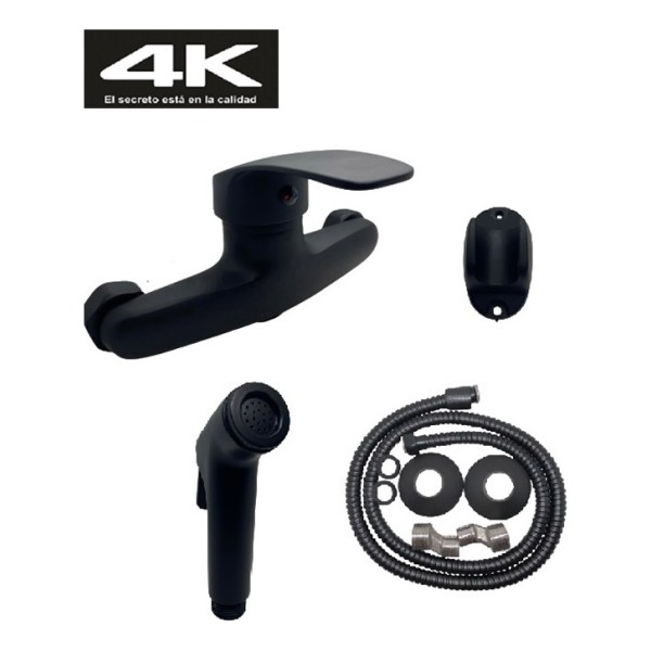 Ducha Higiénica Bidet Monocomando Negro 2 Años De Garantía - Imagen 2