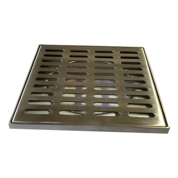 Rejilla Con Marco Para Baño 15x15cm Acero Inoxidable - Imagen 2