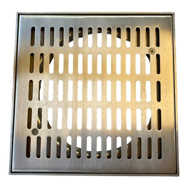 Rejilla Con Marco Para Baño 20x20cm Acero Inoxidable