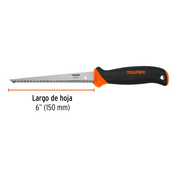 Serrucho Para Yeso Plafón Prof. Triple Filo 150mm Truper - Imagen 3
