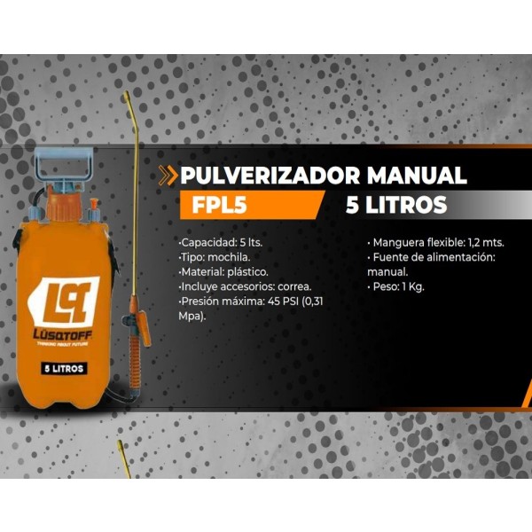 Fumigador Pulverizador Presion 5l Lusqtoff Fpl5 Profesional - Imagen 3