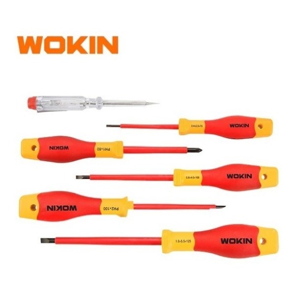 Set 6pcs Destornilladores Aislados 1000v Electricista Wokin - Imagen 2