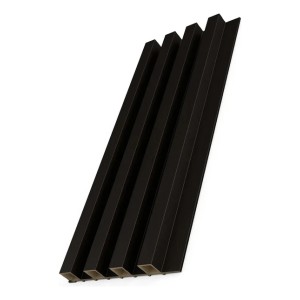 Panel Wpc Negro Decorativo Revestimiento Pared Panel Pvc