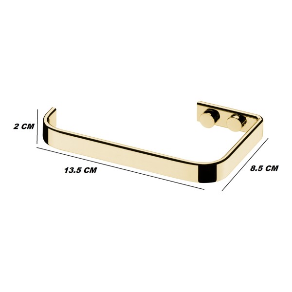 Soporte Porta Rollo Papel Higienico Dorado Baño - Imagen 3
