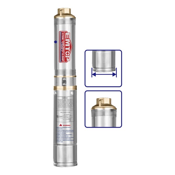 Bomba Sumergible Semisurgente 370w 0.5hp 48mts Emtop