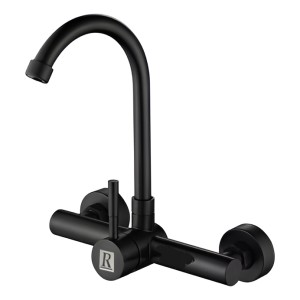 Monocomando Cocina Pared Negro Palito Rimontti