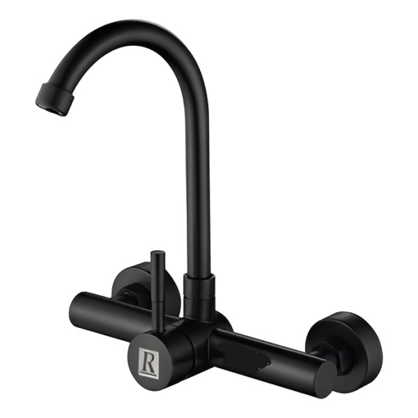 Monocomando Cocina Pared Negro Palito Rimontti