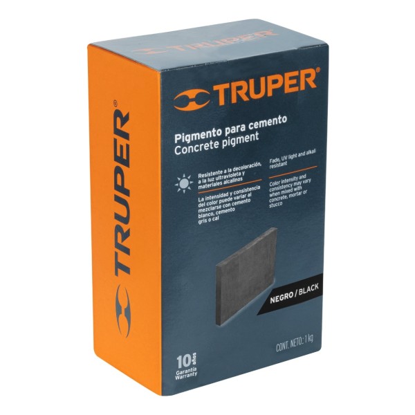 Pigmento Tierra Color Negro Para Cemento 1kg Truper